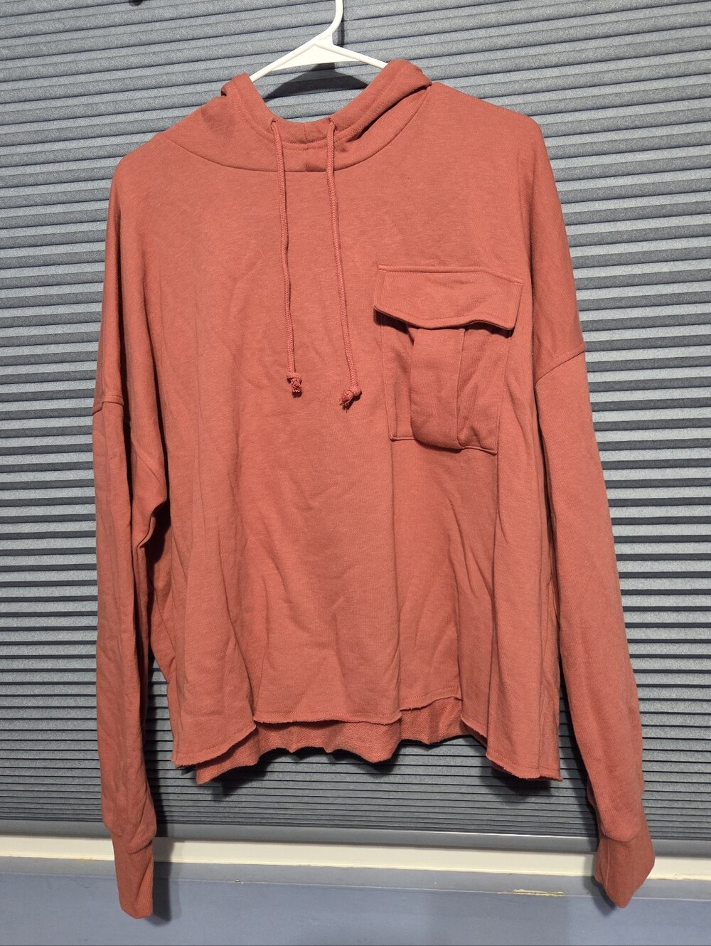 Sonoma Long-Sleeve Hooded Pullover Sweater - Rust